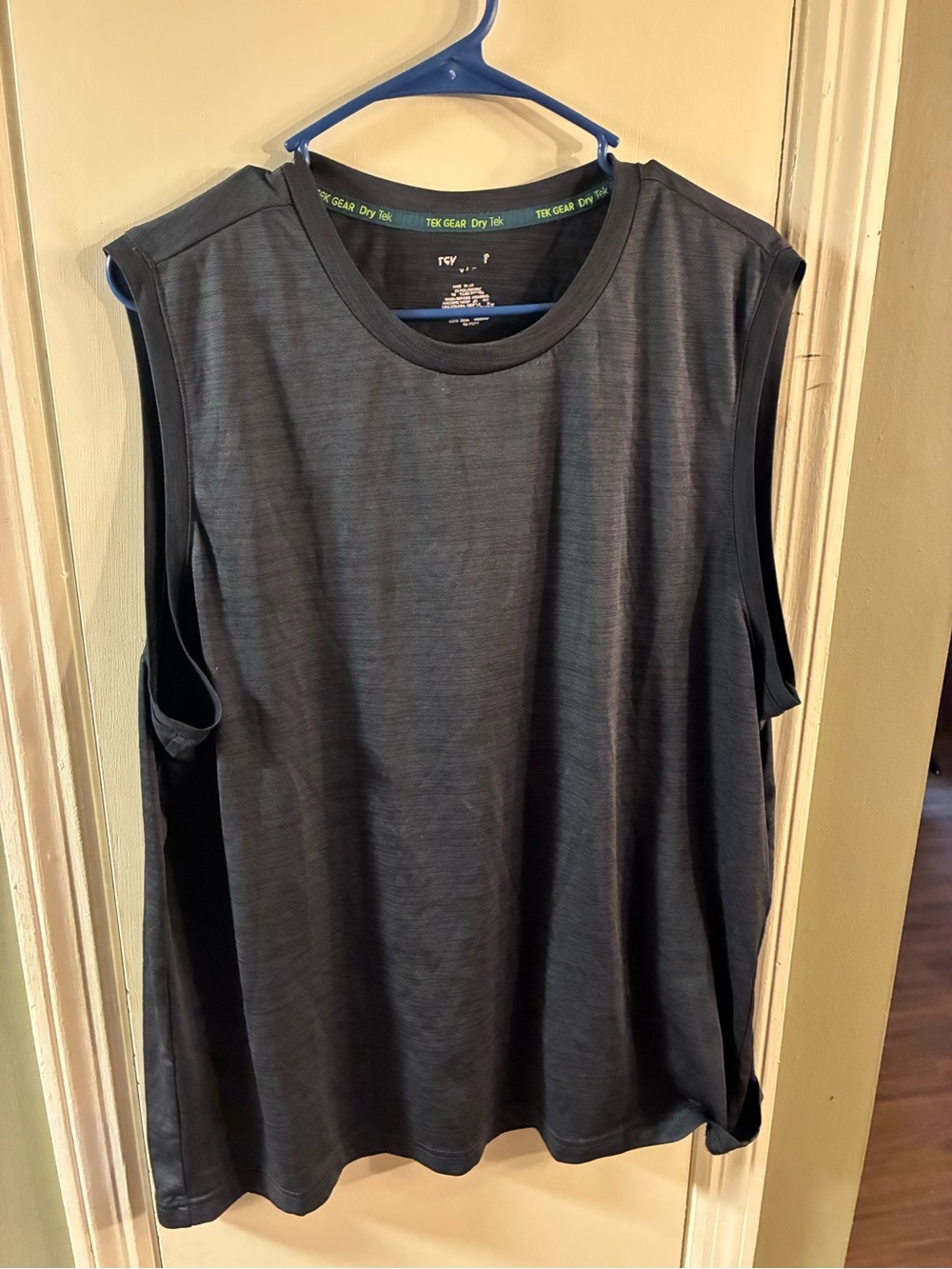 Tek Gear Dry Tek Men's Athletic Sleeveless Tank Top Size XXL Charcoal Gray